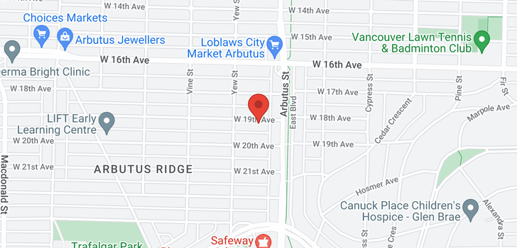 map of 2138 W 19TH AVENUE